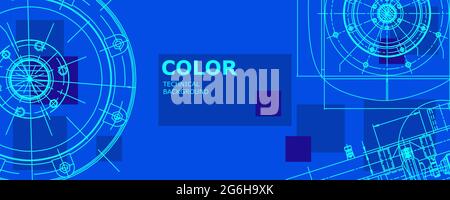 Mechanical engineering drawing. Abstract drawing. Engineering technological wallpaper Stock Vector