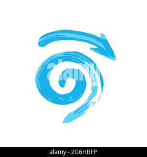 Hand drawing paint, brush drawing. Isolated on a white background. Doodle grunge style icon. Outline icon, cartoon illustration. Arrows icons Stock Vector