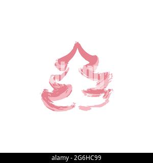 Hand drawing paint, brush drawing. Isolated on a white background. Doodle grunge style icon. Decorative. Outline, line icon, cartoon illustration. Her Stock Vector