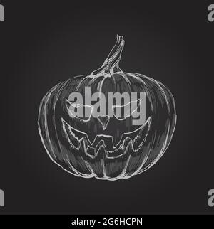 Halloween Pumpkin Hand Drawing Vector Illustration. Pumpkin Hand Drawing Vector Illustration. Stock Vector