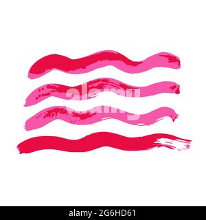 Hand drawing paint, brush drawing. Isolated on a white background. Doodle grunge style icon. Outline, line icon, cartoon illustration. Waves Icon Stock Vector