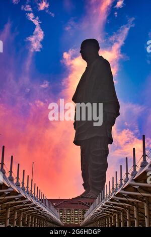 The magnificent statue of the Iron Man of India Stock Photo