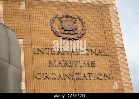 Home of the International Maritime Organization (IMO) 4 Albert Embankment, London. Stock Photo