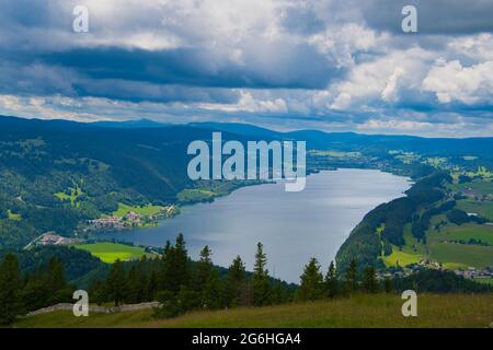 in the heights of the vallée de joux in the jura area in switzerland Stock Photo