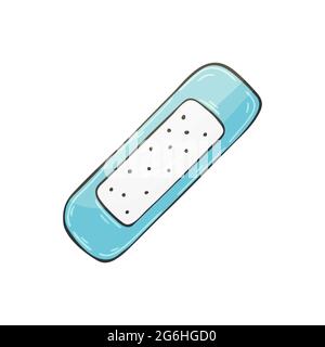 Medical icon. Vector illustration in hand draw style. Image isolated on white background. Medical instrument. Patch Stock Vector