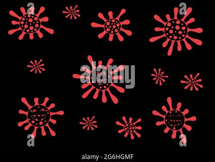 Outbreak coronavirus. Vector of viruses on white background. Bacteria, germs, virus Coronavirus Stock Vector