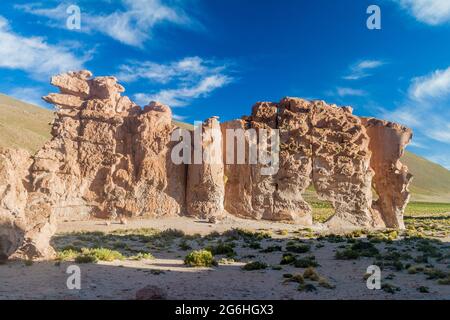 Rock formation called Italia perdida in Bolivia Stock Photo