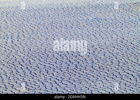 Surface of the world's biggest salt plain Salar de Uyuni, Bolivia Stock Photo