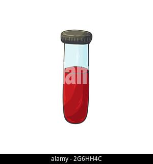 Medical icon. Vector illustration in hand draw style. Isolated. Medical tools. Test tube Stock Vector
