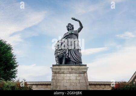 Statue Symbol of Bavaria - Munich, Bavaria, Germany Stock Photo