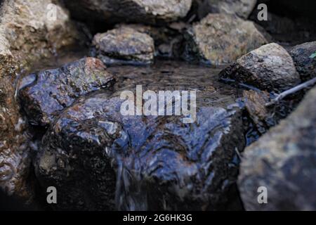 Take a close look at the rocks in nature Stock Photo