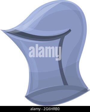 Knight helmet icon cartoon vector. Medieval warrior. Helmet armor profile Stock Vector