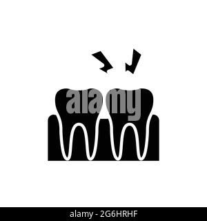 Toothache color line icon. Isolated vector element. Outline pictogram for web page, mobile app, promo Stock Vector