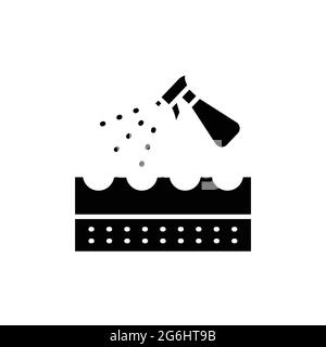 Splashing soil color line icon. Isolated vector element. Outline pictogram for web page, mobile app, promo Stock Vector