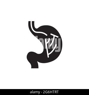 Endoscopy color line icon. Isolated vector element. Outline pictogram for web page, mobile app, promo Stock Vector
