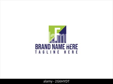 F letter logo design. F minimalist logo and initial letter logo. Stock Vector