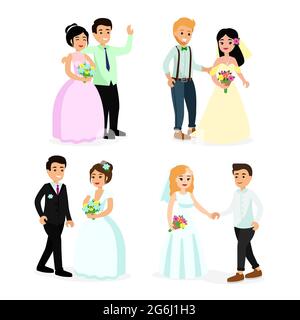 groom and bride set on white background Stock Vector Image & Art - Alamy