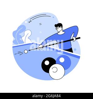 Snooker abstract concept vector illustration. Stock Vector