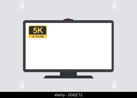 5K Ultra HD resolution icon for web and TV Stock Vector