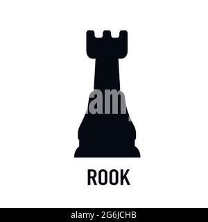Rook chess icon. Boat chess icon. Modern Black colour illustration of rook chess vector icon for web Stock Vector