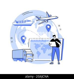 Global transportation system abstract concept vector illustration Stock ...