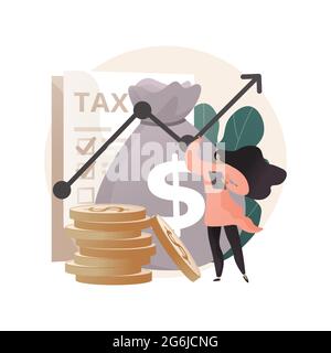 Taxable income abstract concept vector illustration. Stock Vector