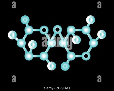 Lactose molecule vector illustration set. 3d, realistic, icon and artistic design. illustration for lactose intolerance, diary and milk products Stock Vector