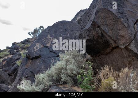 Petroglyph National Monument in Albuquerque, New Mexico Stock Photo