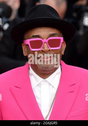 Cannes, France, 6 July 2021 Spike Lee at the premiere for Annette, held at the Palais des Festival. Part of the 74th Cannes Film Festival. Credit: Doug Peters/EMPICS/Alamy Live News Stock Photo