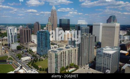 Beautiful Charlotte Skyline Stock Photo