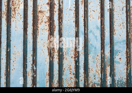 Old rusty metal texture background with paint flaking and cracking texture. Stock Photo