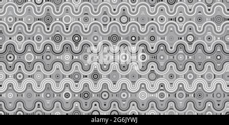 Abstract geometric pattern circles overlapping.Traditional background gray color with wave lines design for carpet,wallpaper,clothing,wrapping,batik Stock Vector