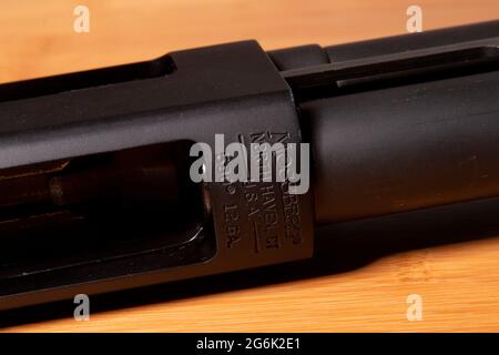 Mossberg 590 12 Gauge Pump Shot Gun Model 50778 Stock Photo