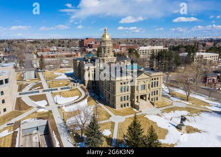 Wyoming State Capitol Building, Cheyenne, Wyoming, USA Stock Photo