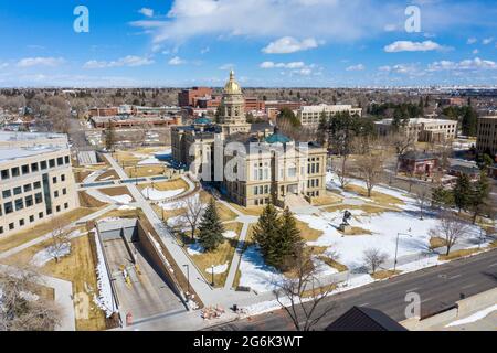 Wyoming State Capitol Building, Cheyenne, Wyoming, USA Stock Photo