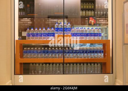 Voss Water is a Norwegian water brand bottled in Vatnestrøm, Norway. The  company is headquartered in Oslo and New York City Stock Photo - Alamy