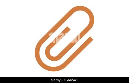 Attachment icon paper clip sign vector image Stock Vector