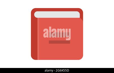 Book icon flat style vector illustration. Stock Vector