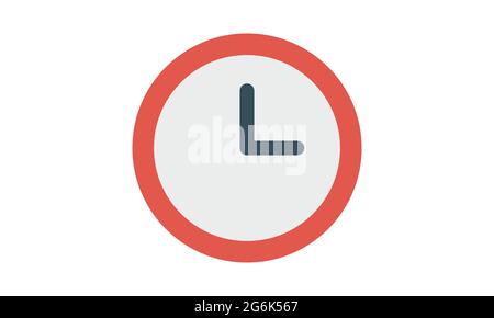 Time clock icon isolated on white background Stock Vector