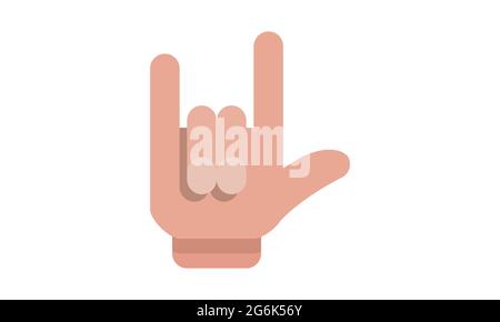 Rock and roll hand sign  icon vector image Stock Vector