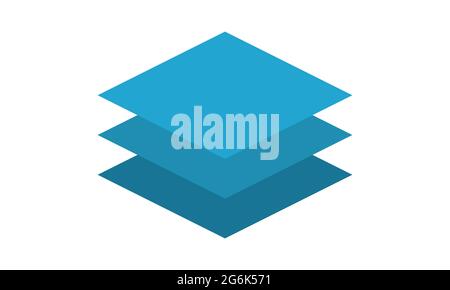 layer icon stack level different type of vector image Stock Vector