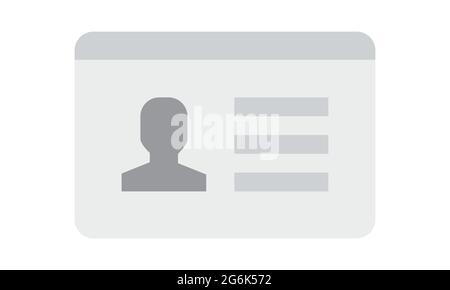 ID card icon. Personal identification document. Stock Vector