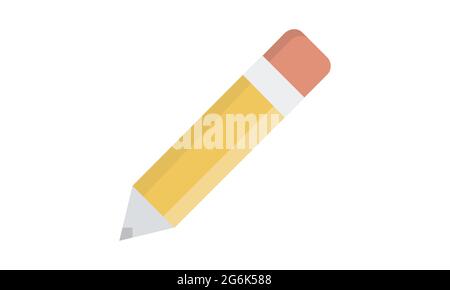 Writing icon, pencil icon, vector in flat design. Vector illustration on white background. Stock Vector