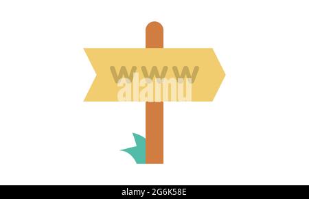 Signpost icon flat style   vector image Stock Vector