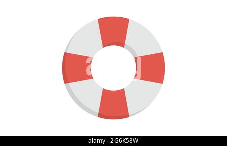 Lifebuoy icon flat style vector image Stock Vector