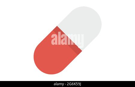 Capsule icon vector illustration logo template for many purpose. Isolated on white background. Stock Vector