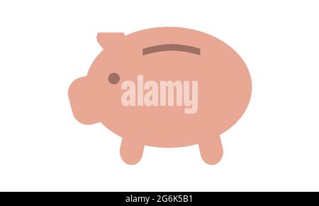 Deposit line icon finance and banking piggy bank vector image Stock Vector