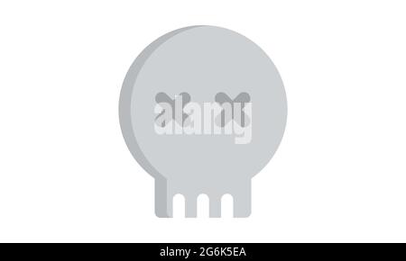Skull icon on white background vector image Stock Vector