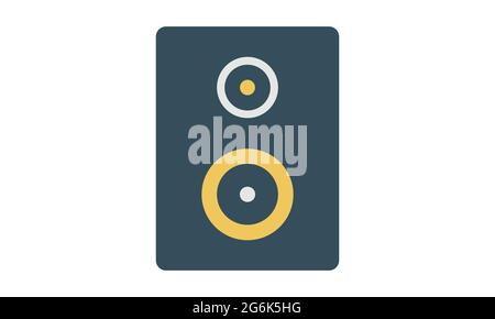 Speaker icon on white background. Vector illustration. Stock Vector