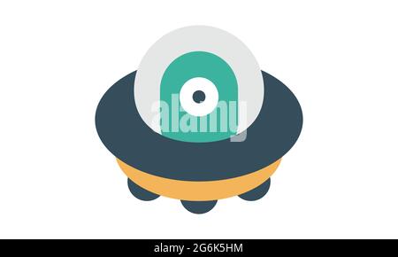 Simple ufo icon spaceship alien symbol and sign vector image Stock Vector